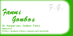 fanni gombos business card